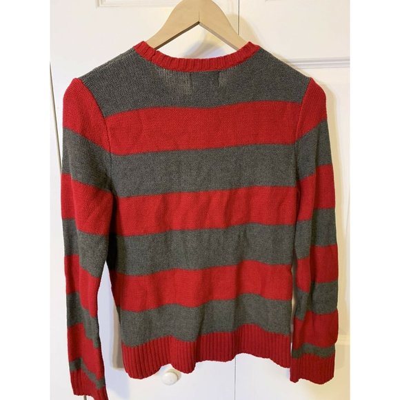 Chaps Red Gray Stripped Sweater Women’s‎ Sz M - Picture 4 of 6